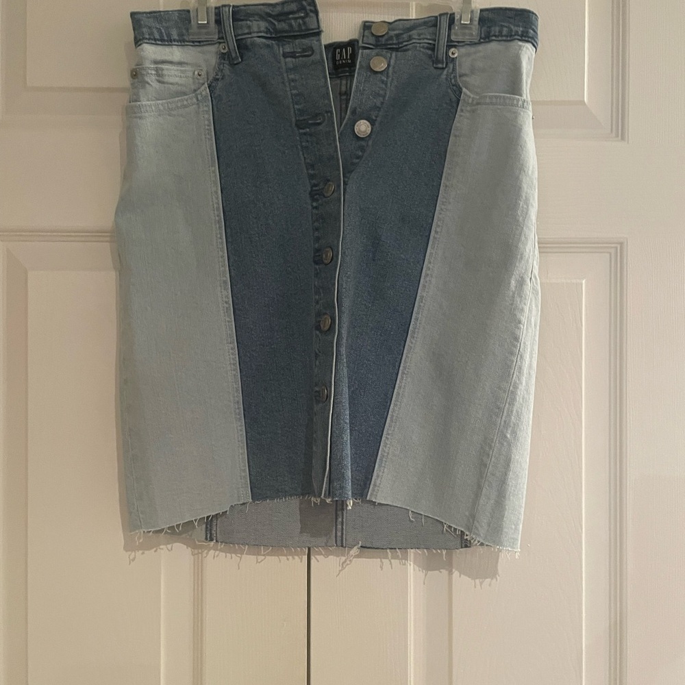 GAP Blue Denim Mini Pencil Skirt